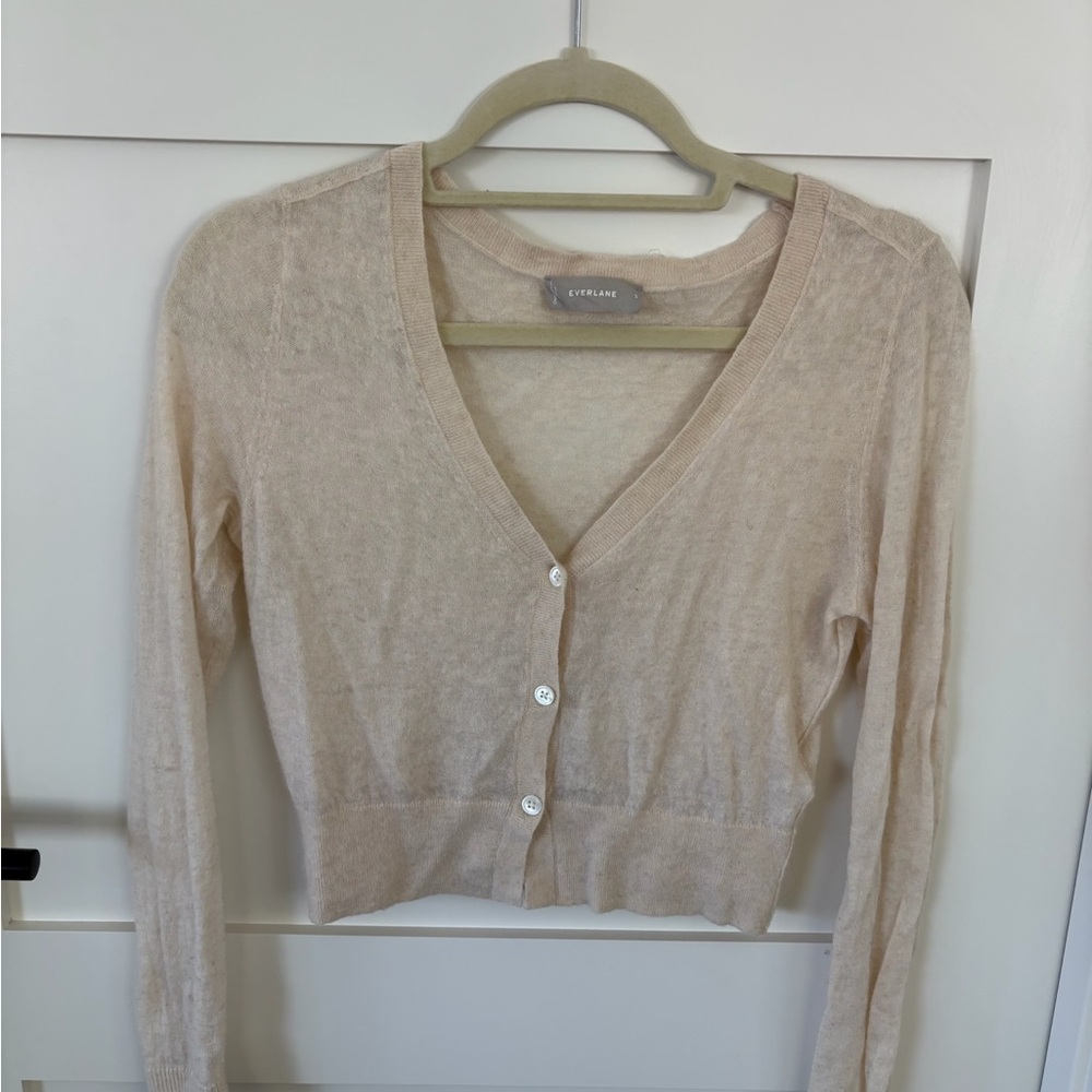 Everlane Women's Beige Cardigan Sweater